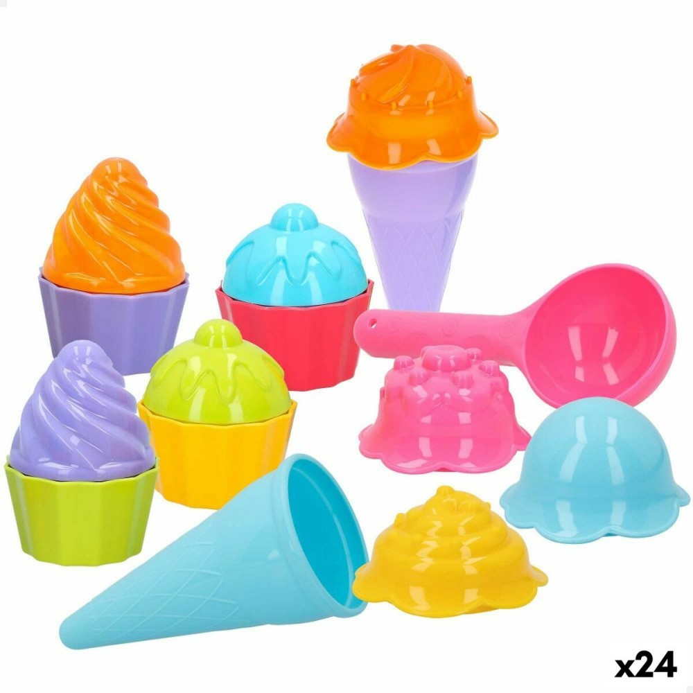 Strandspielzeuge-Set Colorbaby 15 Stücke Förmchen Eiscreme Cupcake (24 Stück)