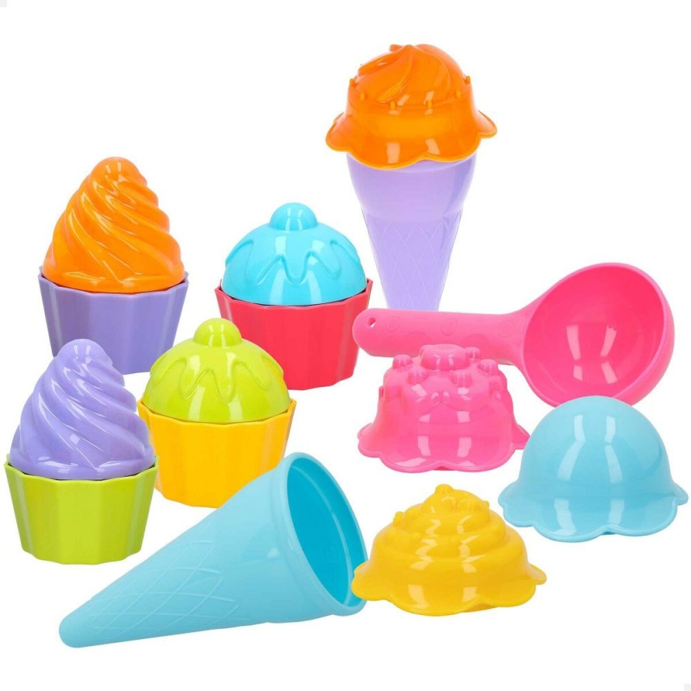 Strandspielzeuge-Set Colorbaby 15 Stücke Förmchen Eiscreme Cupcake (24 Stück)