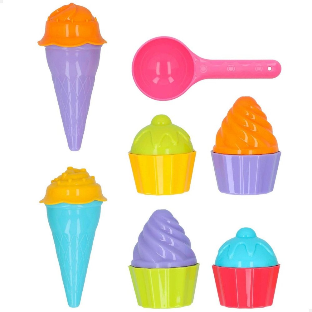 Strandspielzeuge-Set Colorbaby 15 Stücke Förmchen Eiscreme Cupcake (24 Stück)