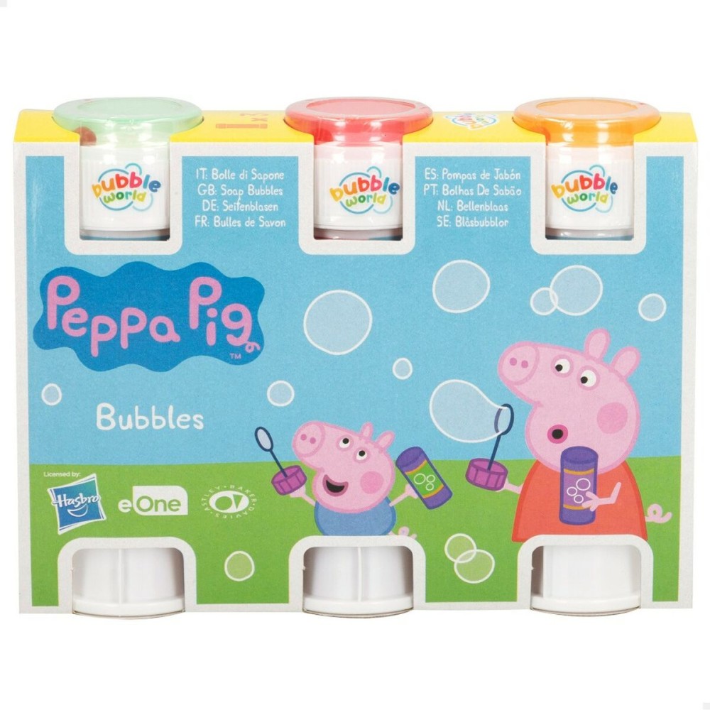 Set de souffleurs de bulles Peppa Pig 3 Pièces 60 ml (24 Unités)