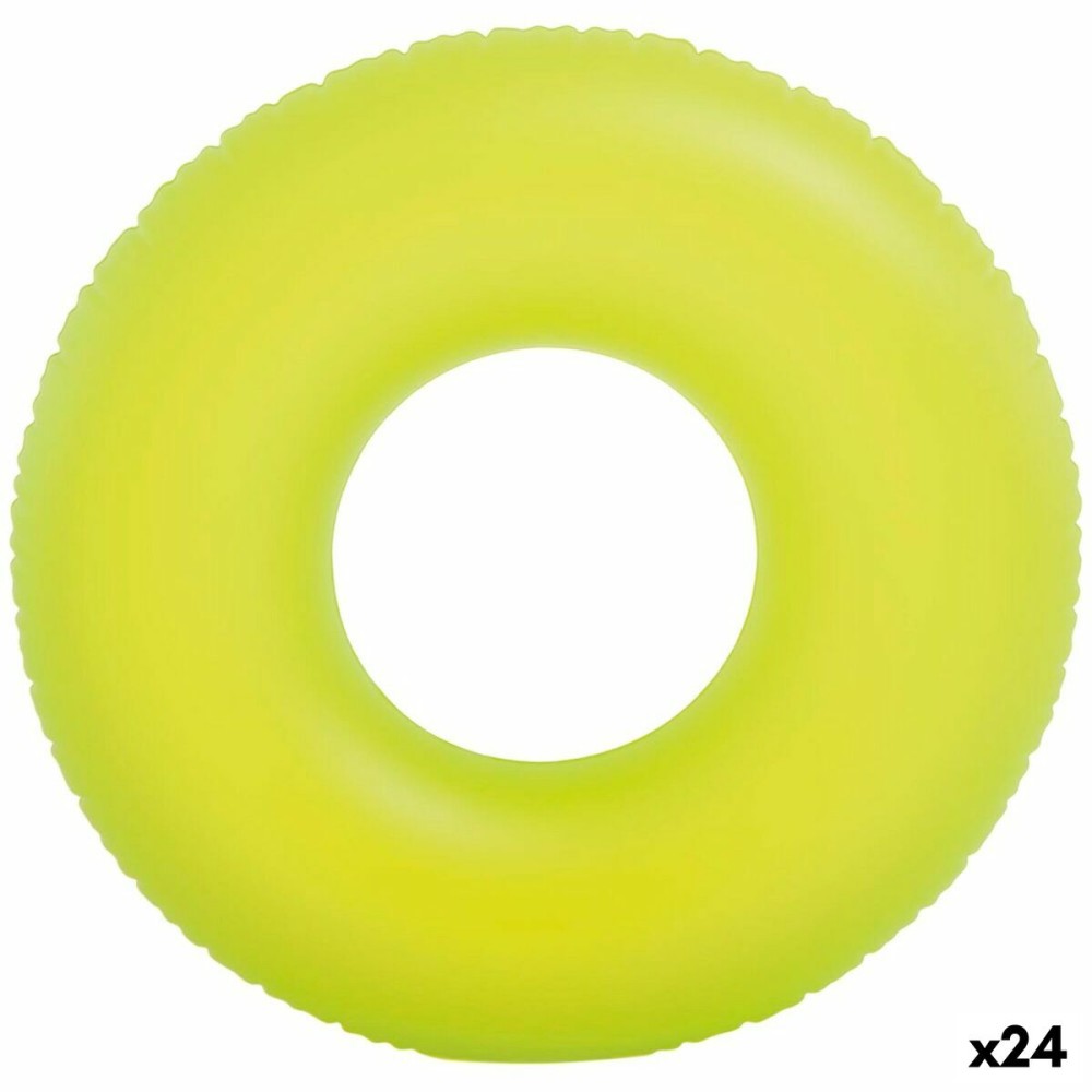 Aufblasbarer Donut-Schwimmhilfe Intex Neon 91 x 91 cm (24 Stück)