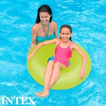 Aufblasbarer Donut-Schwimmhilfe Intex Neon 91 x 91 cm (24 Stück)