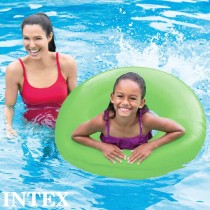 Aufblasbarer Donut-Schwimmhilfe Intex Neon 91 x 91 cm (24 Stück)