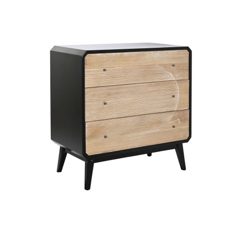 Caisson à Tiroirs DKD Home Decor Noir Bois Moderne (80 x 40 x 79,5 cm)