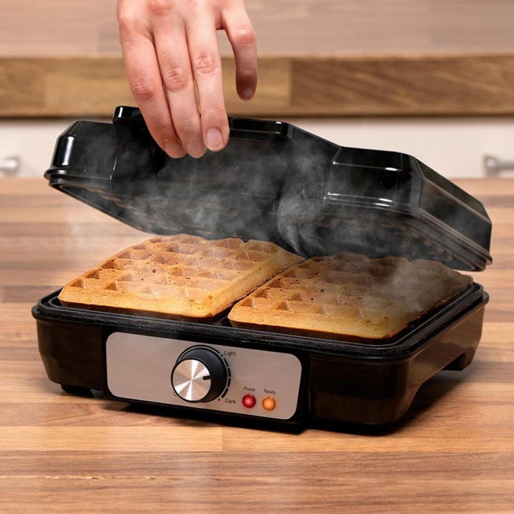 Waffeleisen Alpina 1000 W Silberfarben