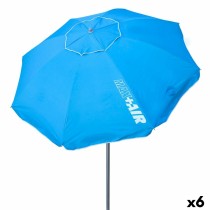 Solskærm Aktive UV50 Ø 200 cm Blau Polyester Aluminium 200 x 198,5 x 200 cm (6 Stück)