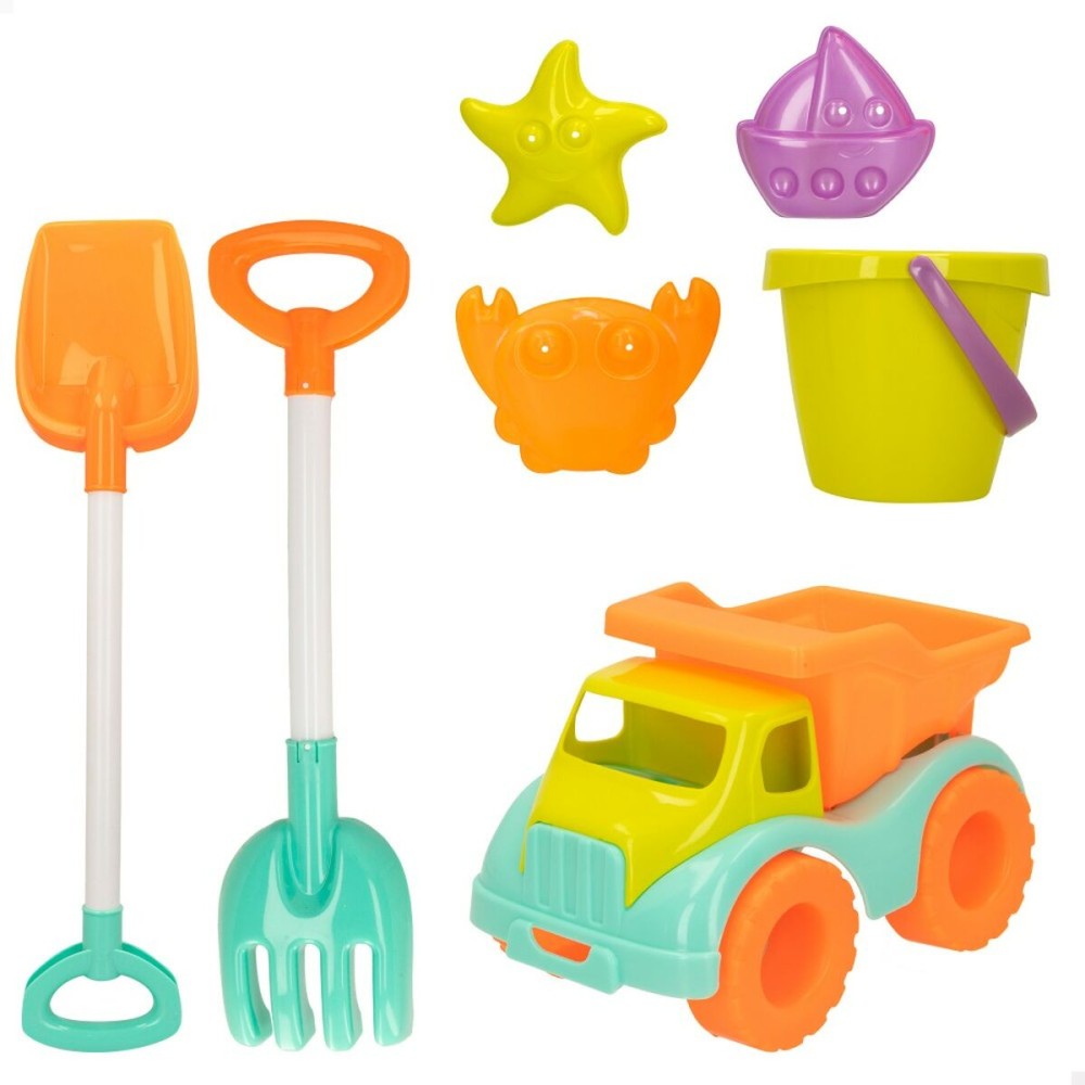 Strandspielzeuge-Set Colorbaby 7 Stücke Lkw (18 Stück)