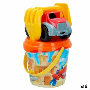 Set de jouets de plage Colorbaby Ø 18 cm polypropylène (16 Unités)