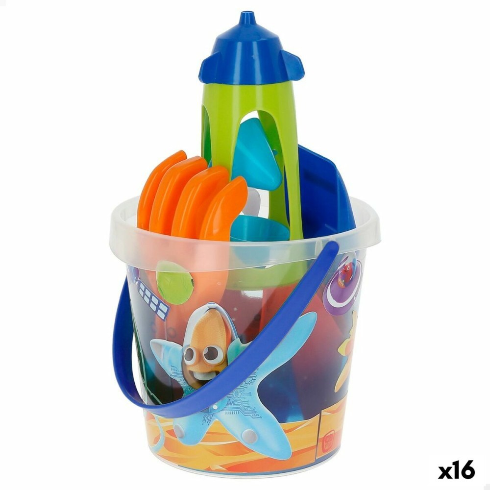 Beach toys set Colorbaby Mr Craby Ø 18 cm polypropylene (16 Units)