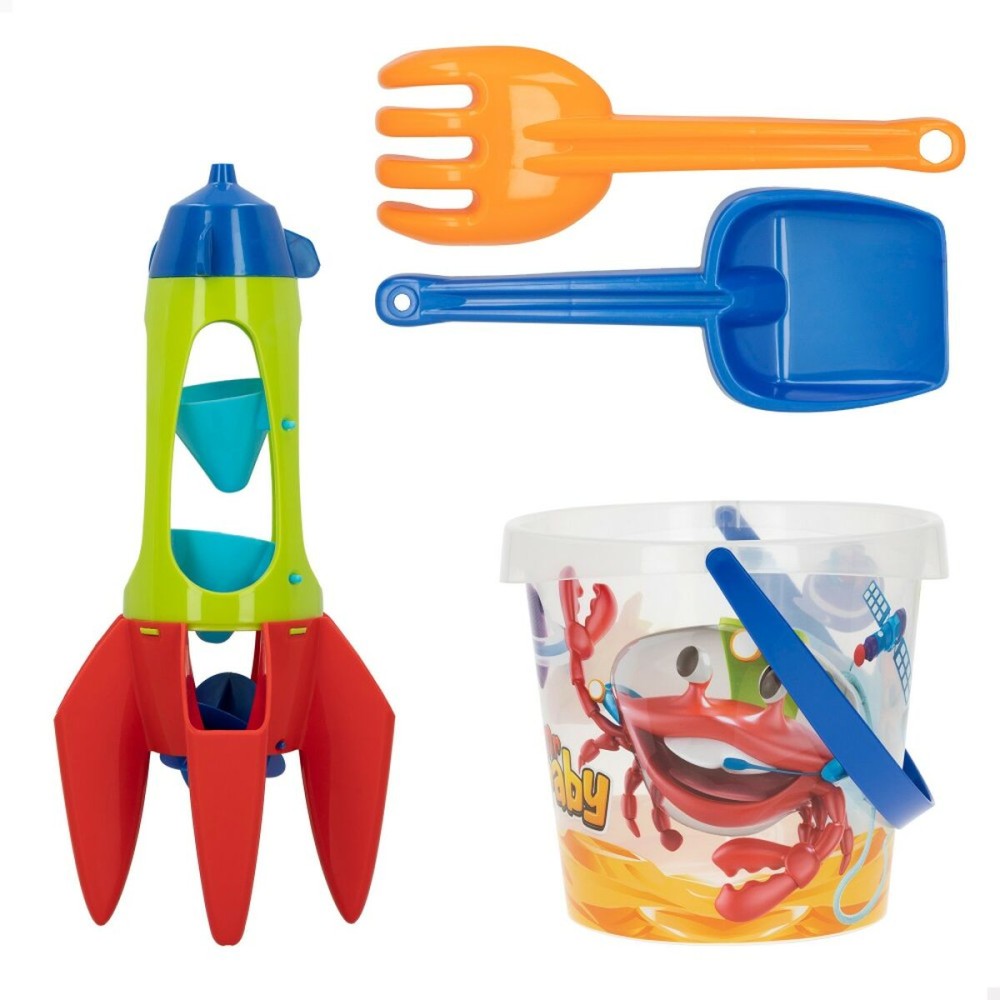 Strandspielzeuge-Set Colorbaby Mr Craby Ø 18 cm Polypropylen (16 Stück)