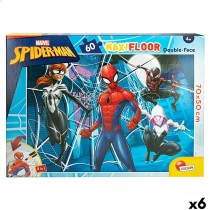 Child's Puzzle Spider-Man Double-sided 60 Pieces 70 x 1,5 x 50 cm (6 Units)