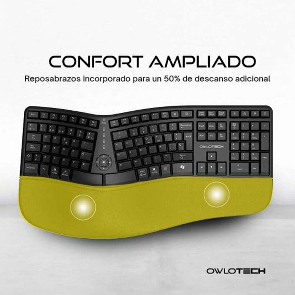 Clavier sans fil Owlotech EK500 Noir Espagnol Qwerty