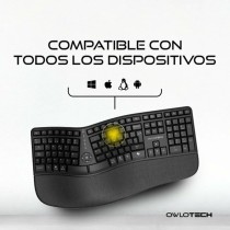 Clavier sans fil Owlotech EK500 Noir Espagnol Qwerty