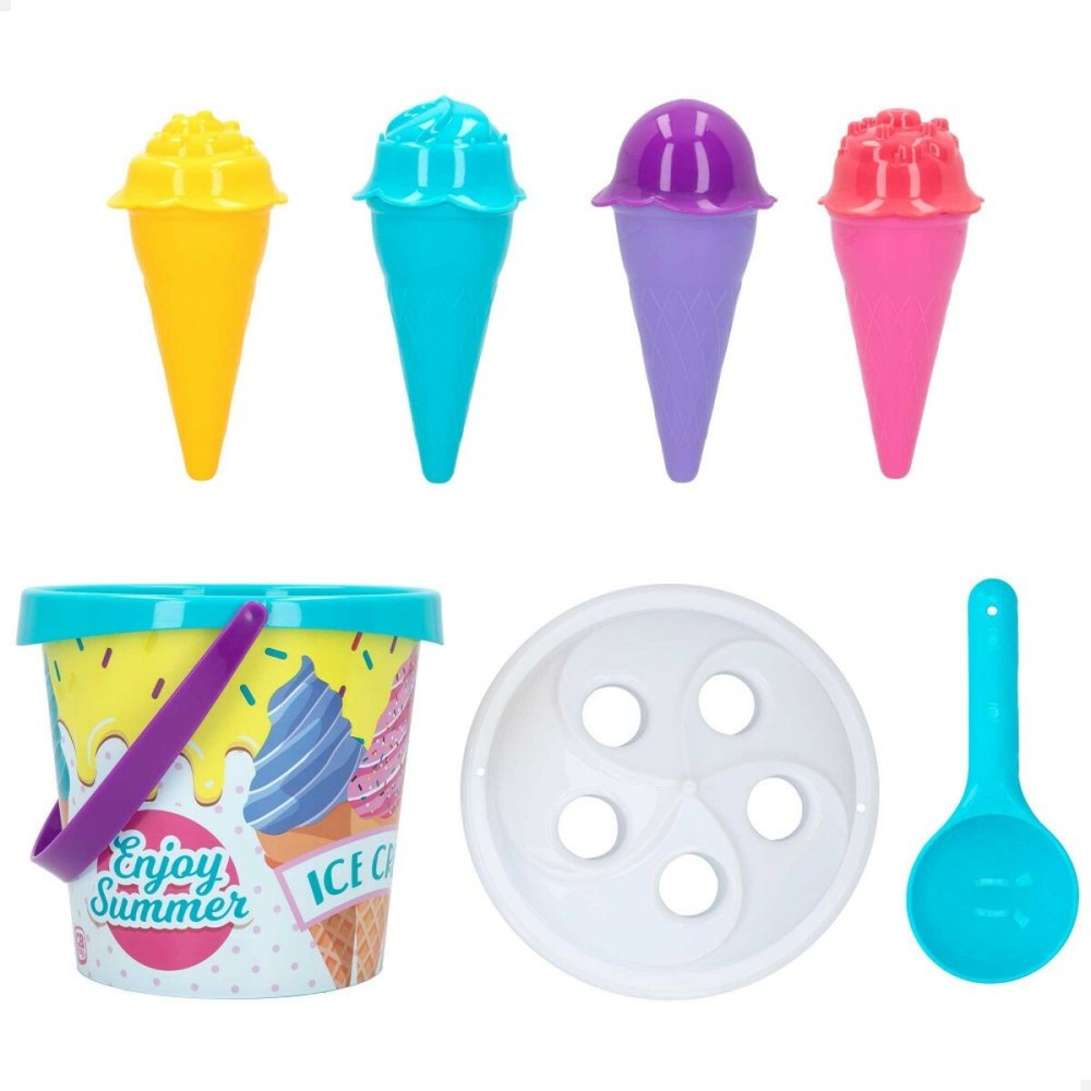 Strandspielzeuge-Set Colorbaby Ø 18 cm 11 Stücke Eiscreme Polypropylen (15 Stück)