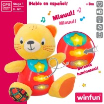 Peluche sonore Winfun Chat 16 x 17,5 x 10,5 cm (6 Unités)