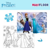 Child's Puzzle Frozen Double-sided 108 Pieces 70 x 1,5 x 50 cm (6 Units)