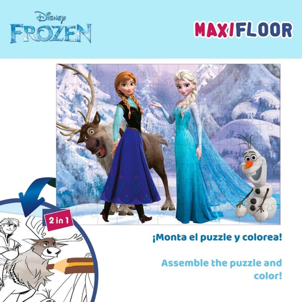 Kinderpuzzle Frozen Beidseitig 108 Stücke 70 x 1,5 x 50 cm (6 Stück)