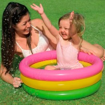 Inflatable Paddling Pool for Children Intex Sunset Glow Rings 28 L 61 x 22 x 61 cm (12 Units)