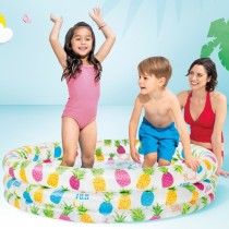 Pataugeoire gonflable pour enfants Intex Ananas Anneaux 248 L 132 x 28 x 132 cm (12 Unités)