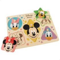 Puzzle enfant en bois Disney + 2 Ans 5 Pièces (12 Unités)