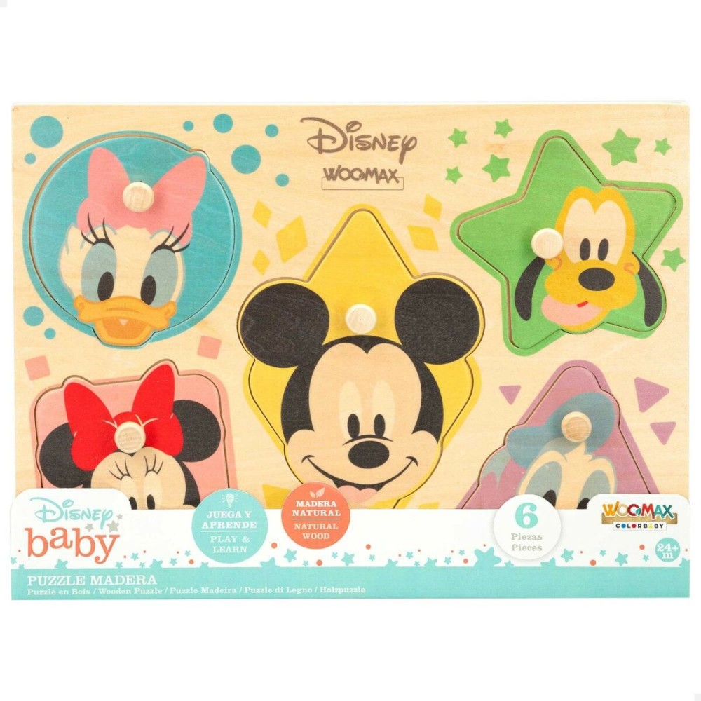 Kinder Puzzle aus Holz Disney + 2 Jahre 5 Stücke (12 Stück)