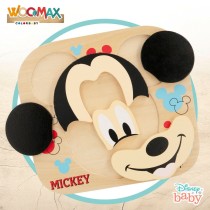 Kinder Puzzle aus Holz Disney Mickey Mouse + 12 Monate 6 Stücke (12 Stück)