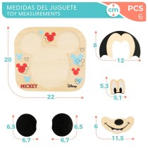 Puzzle enfant en bois Disney Mickey Mouse + 12 Mois 6 Pièces (12 Unités)