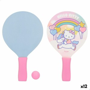 Raquettes de Plage avec Balle Hello Kitty Bois (12 Unités)