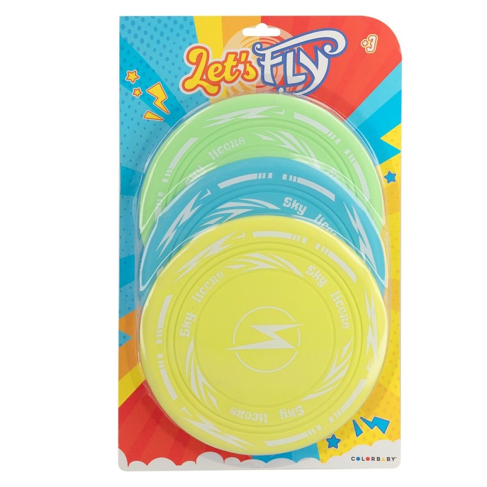 Frisbee Colorbaby Let's fly Flexibel Ø 18,5 cm 3 Stücke 12 Stück