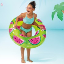 Bouée Gonflable Donut Intex Tropical Fruits Ø 107 cm (12 Unités)