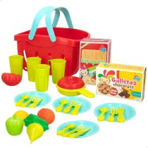 Set de jouets alimentaires Colorbaby Linge et ustensiles de cuisine 33 Pièces (12 Unités)