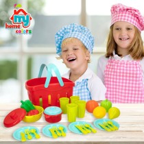 Set de jouets alimentaires Colorbaby Linge et ustensiles de cuisine 36 Pièces (12 Unités)