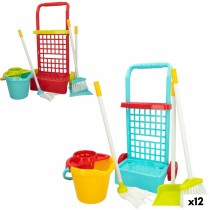 Chariot de nettoyage avec accessoires Colorbaby jouet 5 Pièces 30,5 x 55,5 x 19,5 cm (12 Unités)