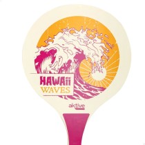 Raquettes de Plage avec Balle Aktive Hawai Bois 23,5 x 38 x 0,8 cm (12 Unités)