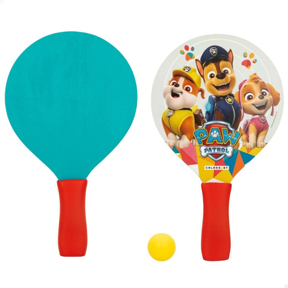 Raquettes de Plage The Paw Patrol Bois 18,5 x 31,5 x 0,5 cm (12 Unités)