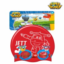 Bademütze und Schwimmbrille Super Wings Für Kinder (12 Stück)