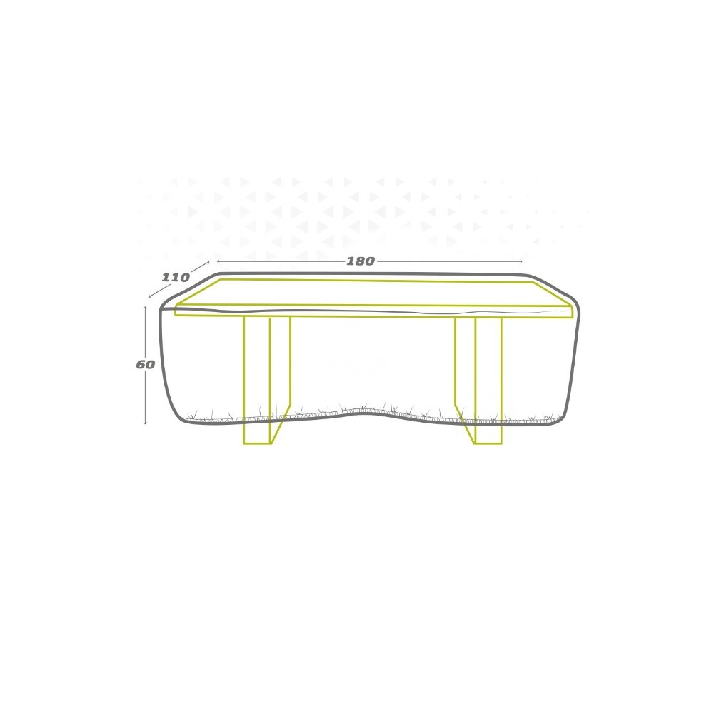 Étui de protection Aktive Tables Gris 180 x 60 x 110 cm (6 Unités)