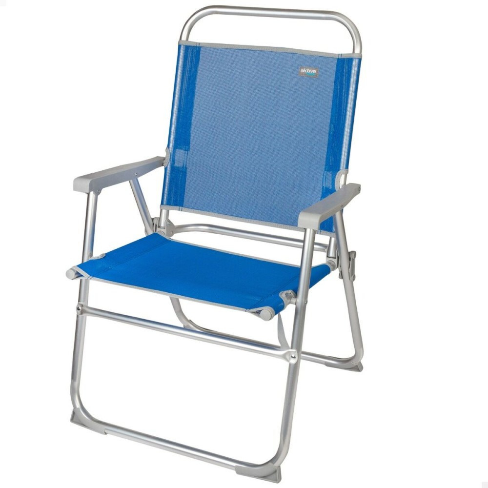 Beach Chair Aktive Gomera Blue 48 x 88 x 50 cm Aluminium Foldable (4 Units)