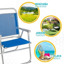 Beach Chair Aktive Gomera Blue 48 x 88 x 50 cm Aluminium Foldable (4 Units)