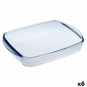 Moule rectangulaire Ô Cuisine Ocuisine Vidrio Transparent verre 23 x 15 x 5 cm Rectangulaire (6 Unités)