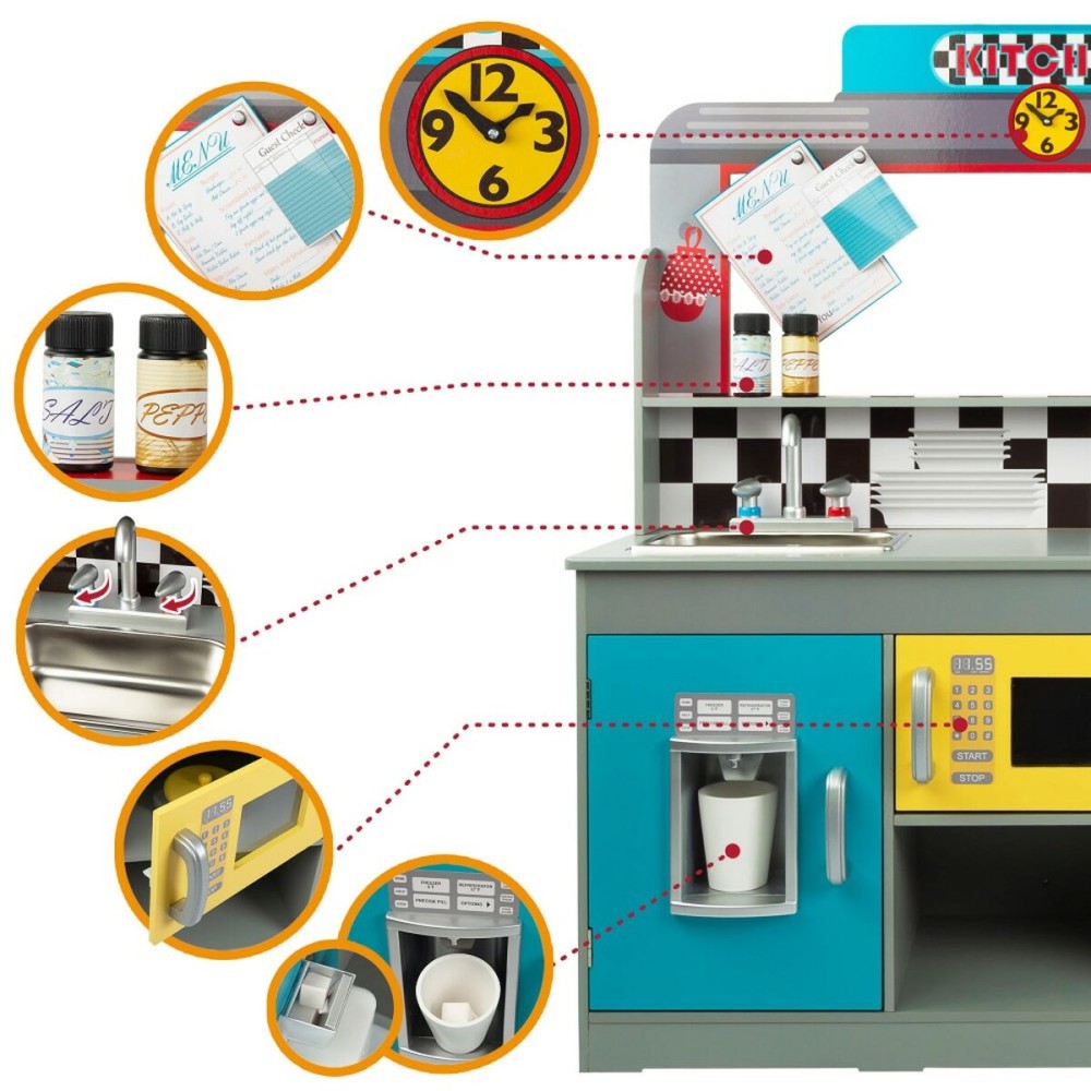 Toy kitchen Play & Learn Retro 90 x 104 x 58 cm