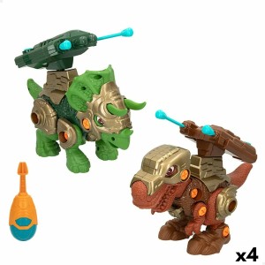 Set 2 Dinosaures Colorbaby 21 x 14 x 9,5 cm articulé Lance Projectiles 4 Unités Dinosaure