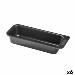 Moule pour four Pyrex Magic Rectangulaire Noir Ø 26 cm (6 Unités)