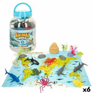 Animal figures Colorbaby 19 Pieces Ocean Plastic 14 x 6 x 7 cm (6 Units)