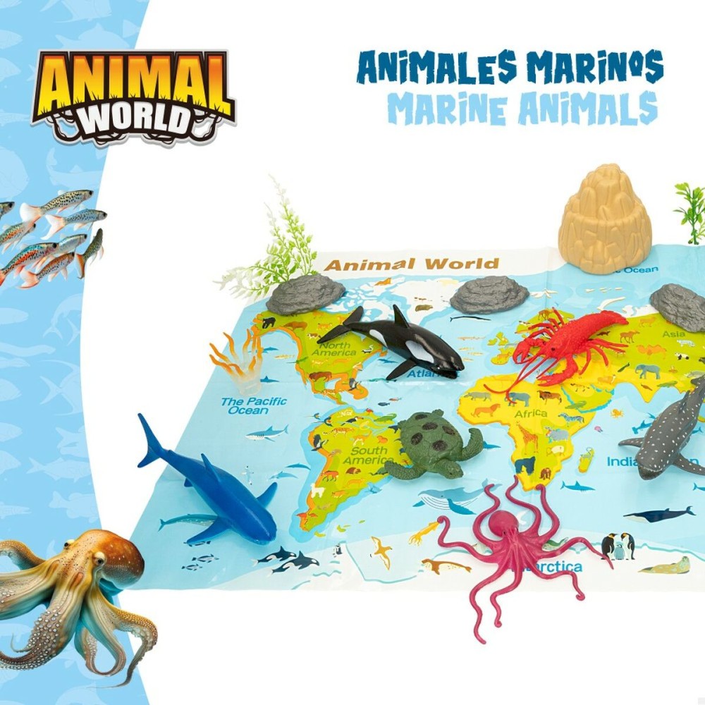 Animal figures Colorbaby 19 Pieces Ocean Plastic 14 x 6 x 7 cm (6 Units)