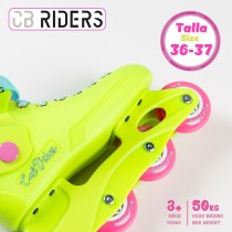 Rollers en ligne Colorbaby Jaune 36-37 (4 Unités)