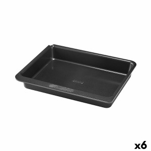 Backform Pyrex Magic karriert rechteckig Schwarz Metall 24 x 24 cm (6 Stück)