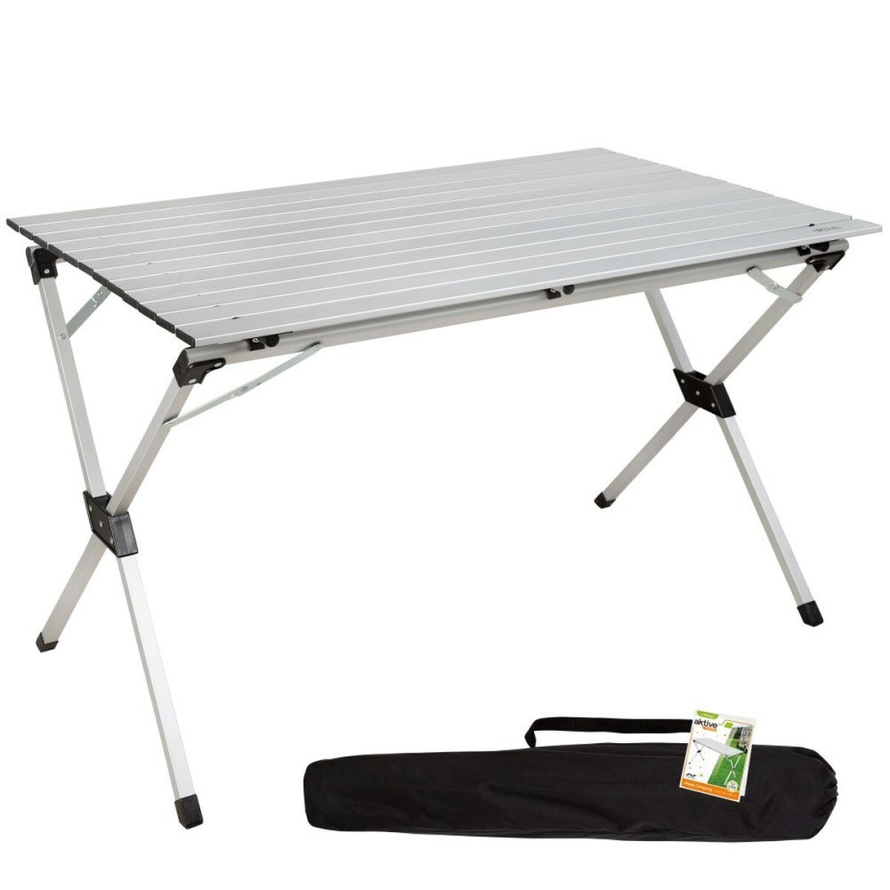 Folding Table Aktive Silver Aluminium 110 x 70 x 70 cm (4 Units)