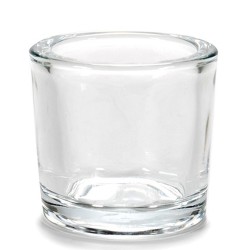 Candleholder Transparent Glass 6,5 x 6 x 6,5 cm (12 Units)