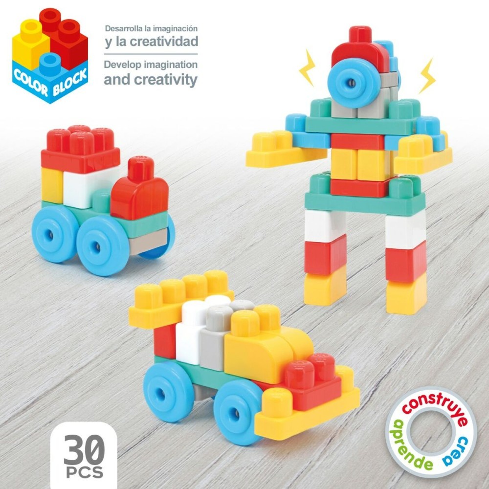 Building Blocks Color Block Suitcase Fireman 30 Pieces (2 Units)